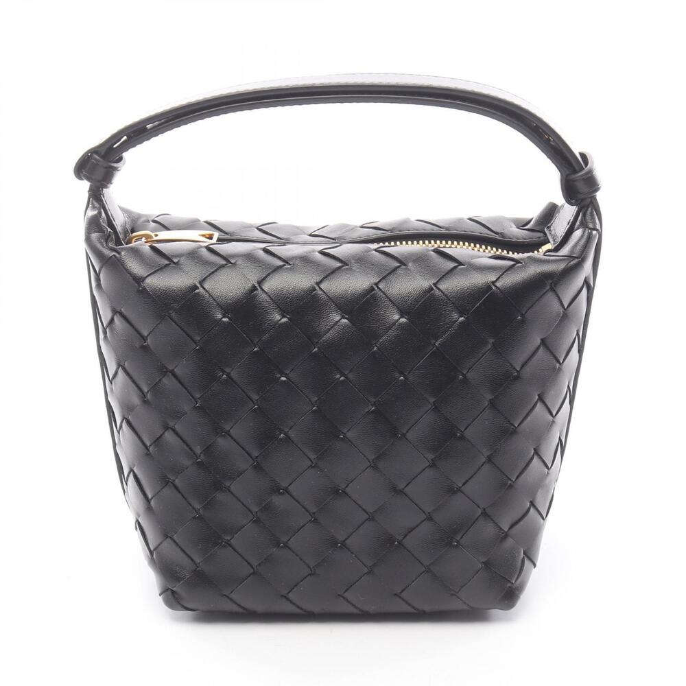 Bottega Veneta Candy Wallace Intrecciato Handbag Leather Black